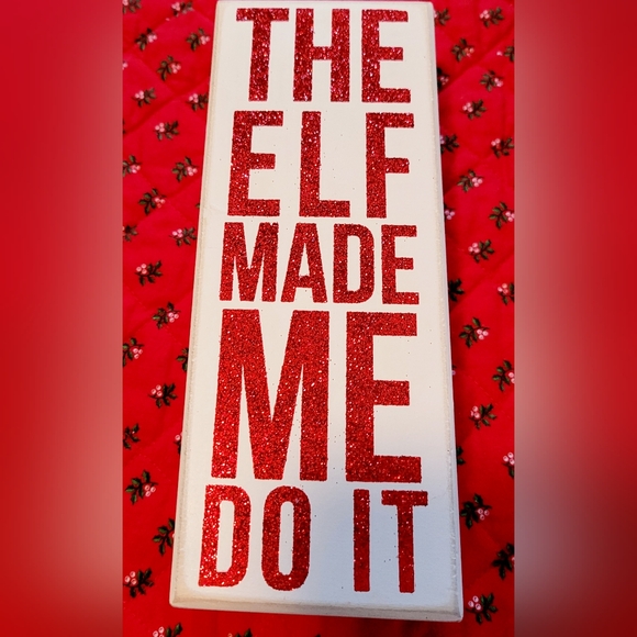 Festive Holiday Sign - Red and White - Picture 1 of 4